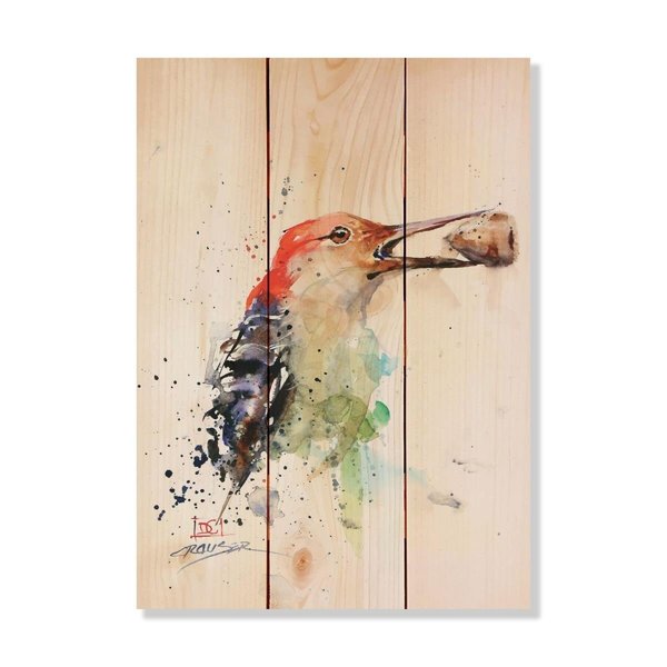 Wile E. Wood 11 x 15 in. Crousers Woodpecker & Acorn Wood Art WI87076